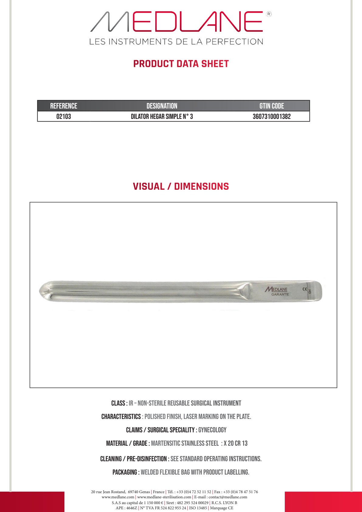 Bougie Hegar Simple N°3 — REF 02103P