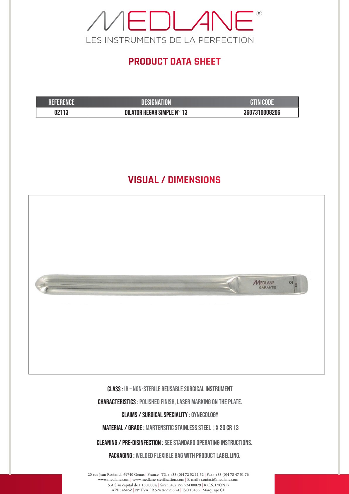 Bougie Hegar Simple N°13 — REF 02113P