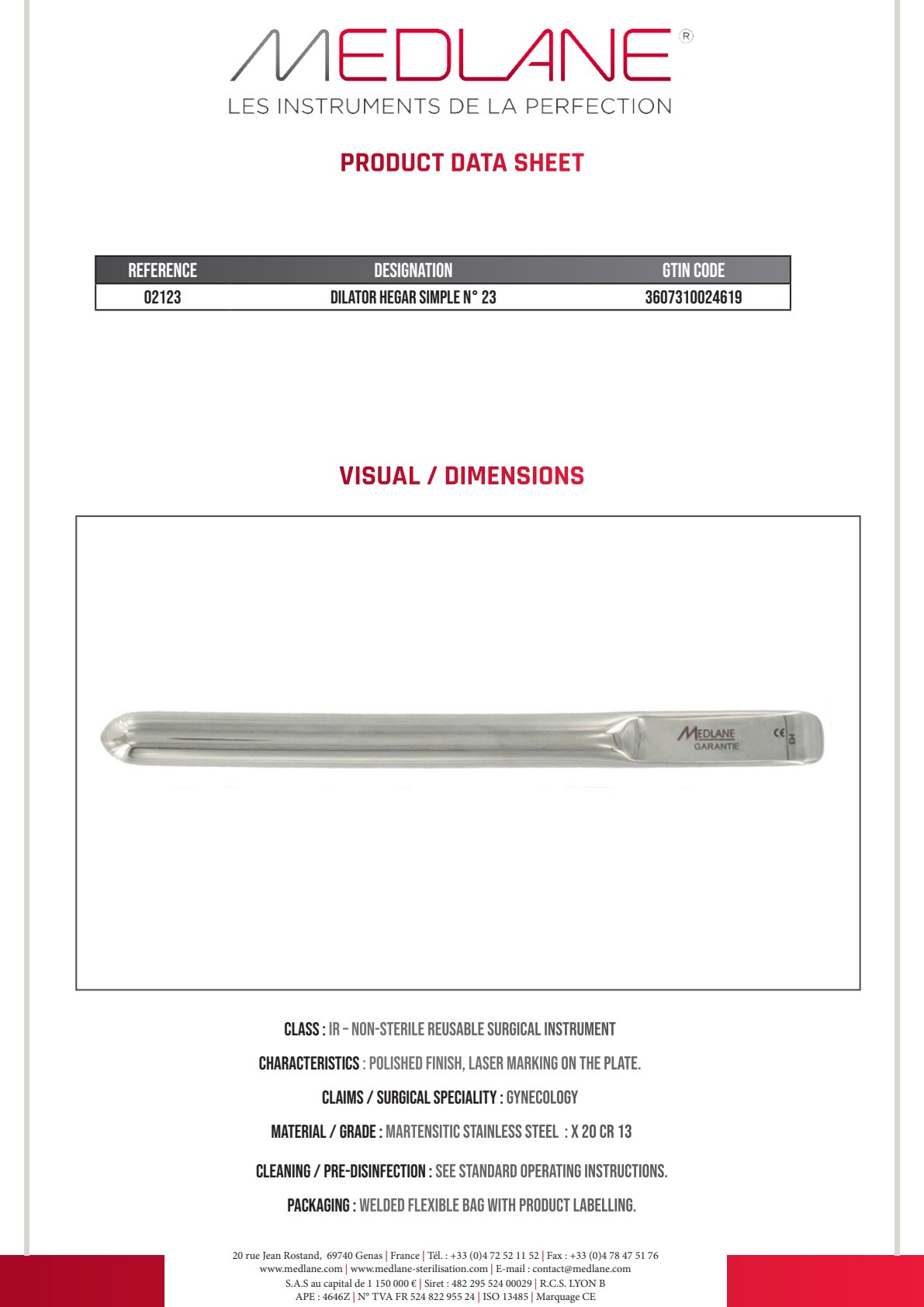 Bougie Hegar Simple N°23 — REF 02123P