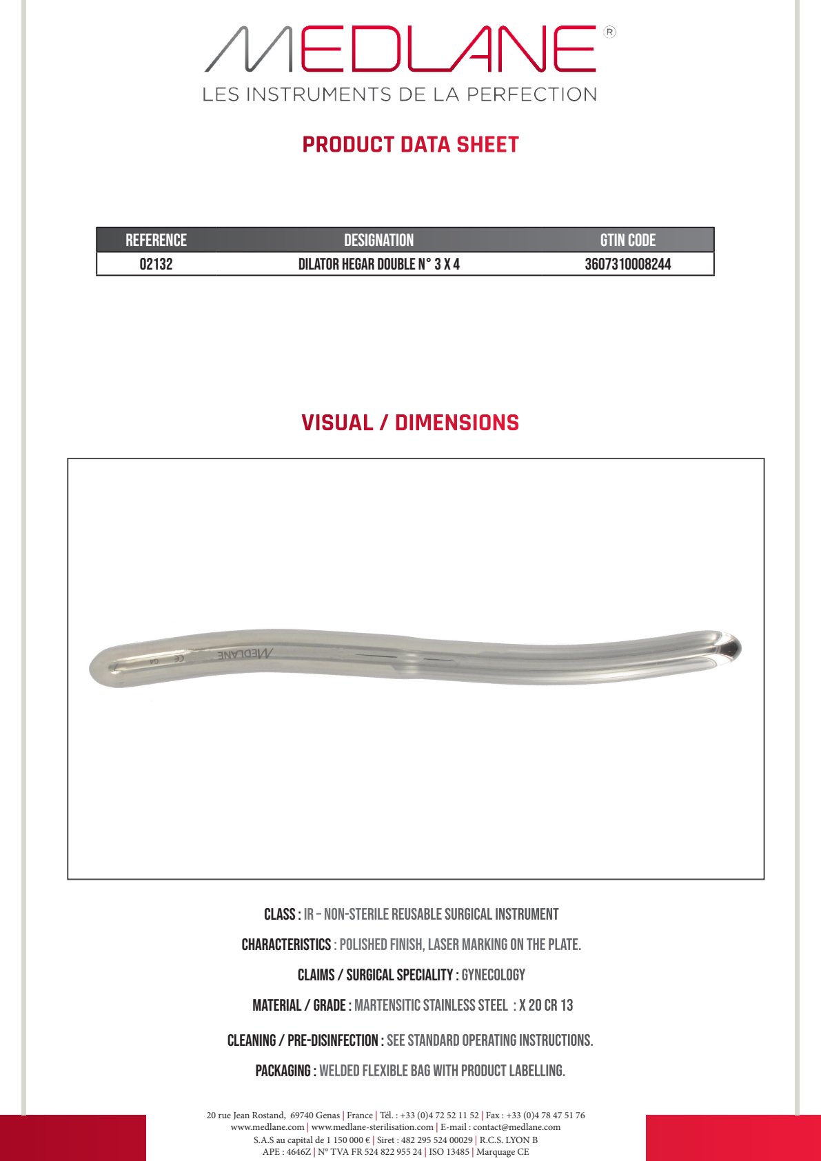 Bougie Hegar Double N°3 X 4 — REF 02132P