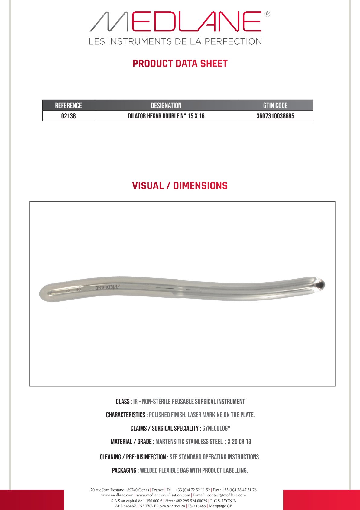 Bougie Hegar Double N°15 X 16 — REF 02138P