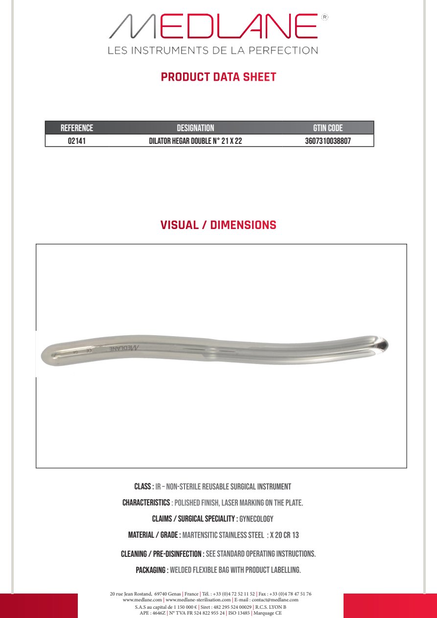 Bougie Hegar Double N°21 X 22 — REF 02141P