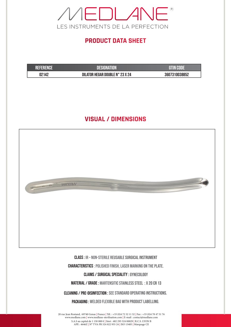 Bougie Hegar Double N°23 X 24 — REF 02142P