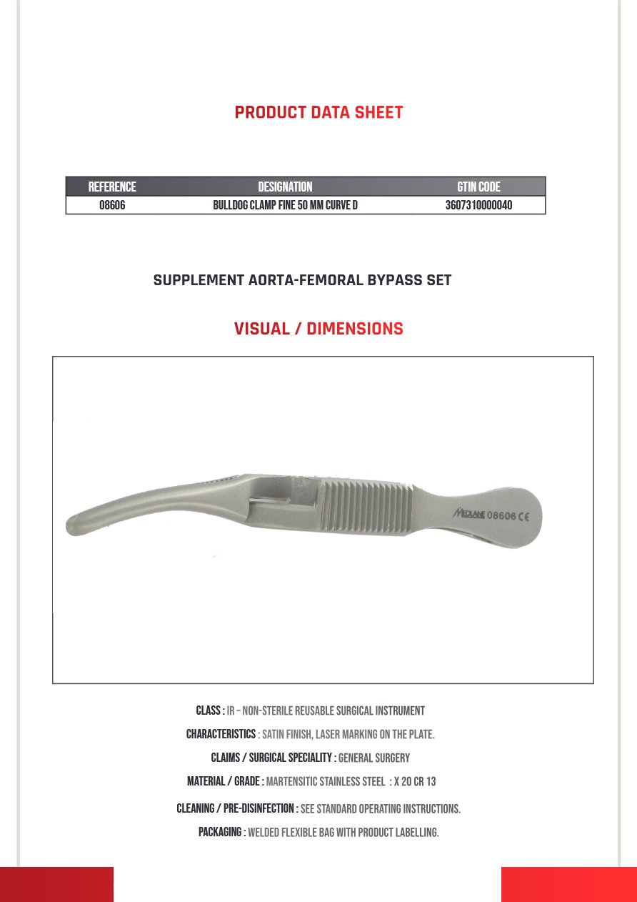 Clamp Bulldog Fin 50 mm Courbe — 08606P