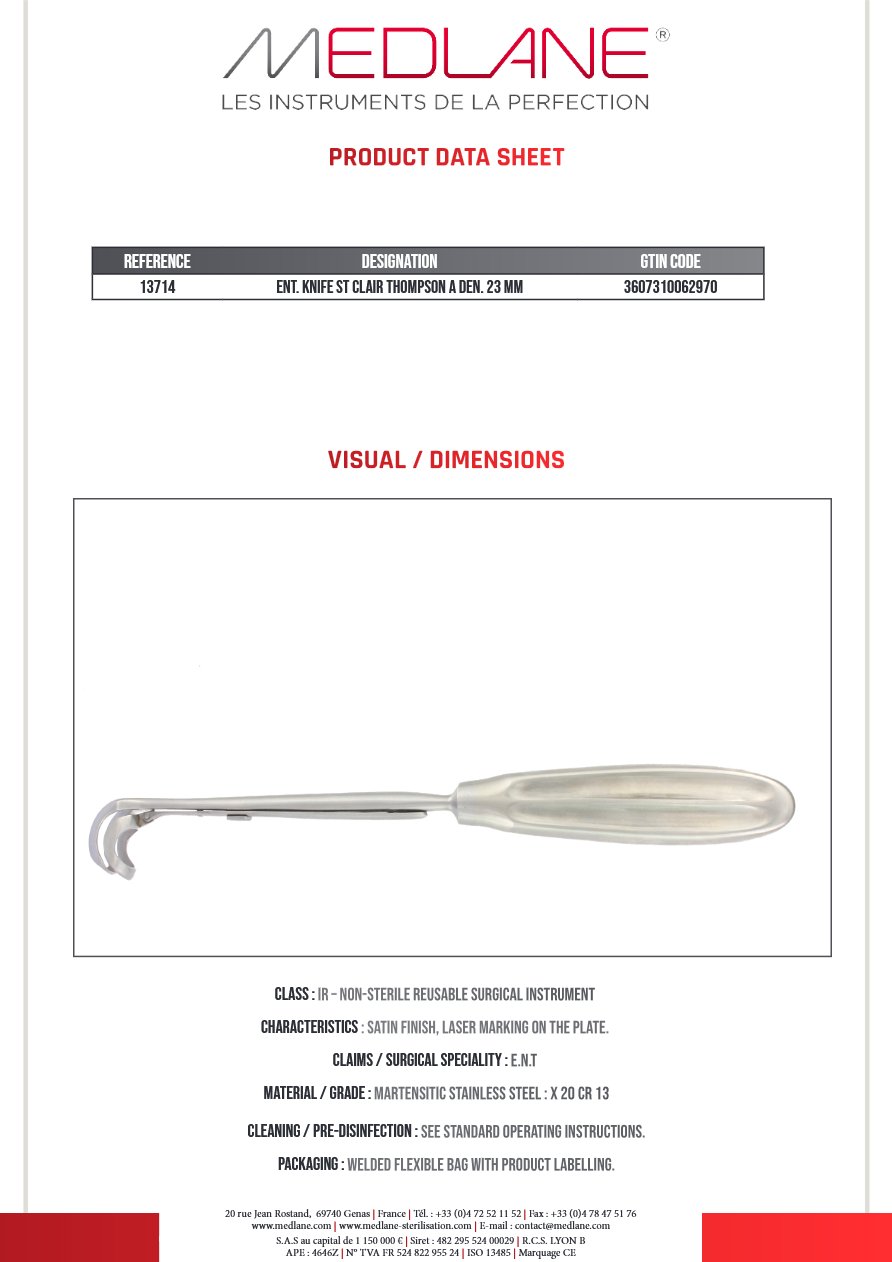 Entérotome KNIFE ST CLAIR THOMPSON A DEN. 23 MM — REF 13714