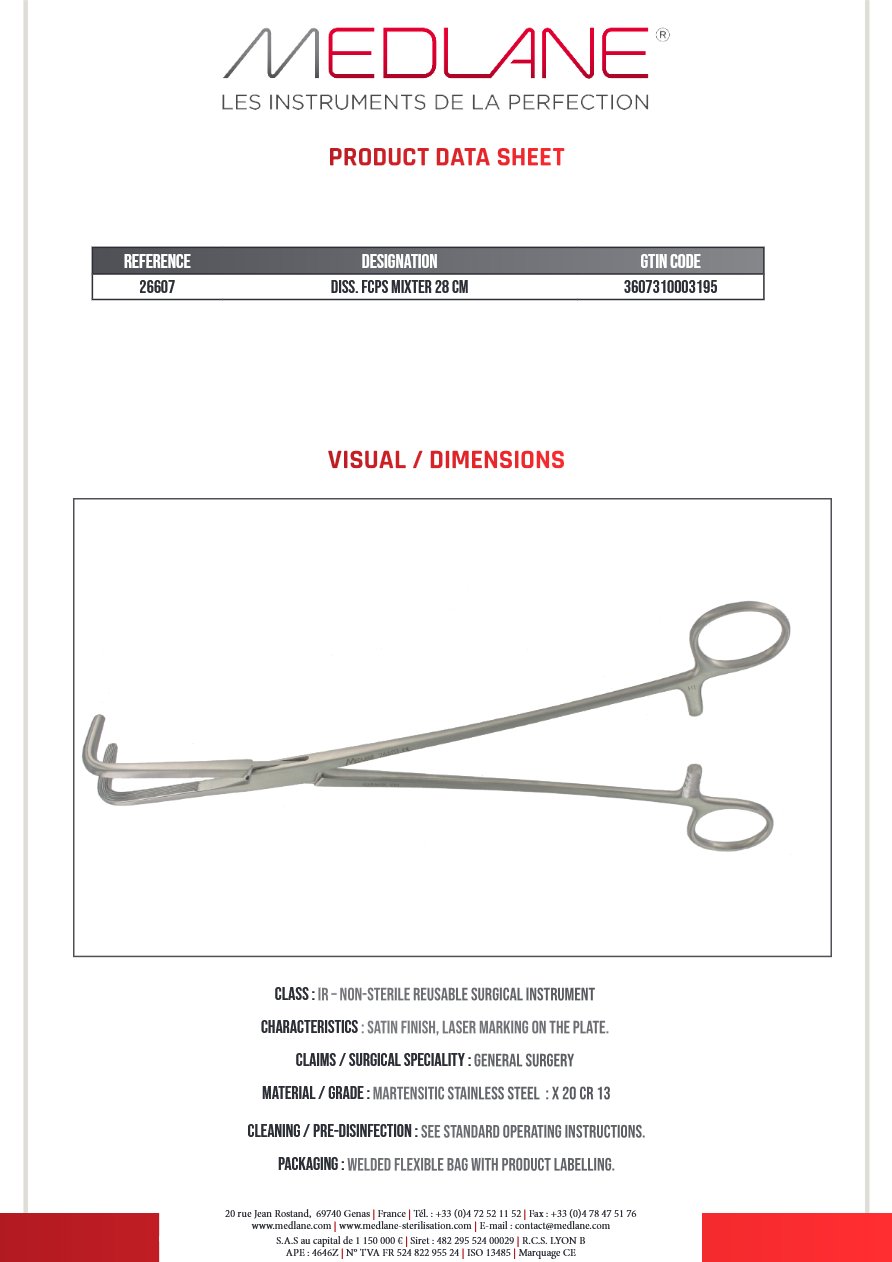 Photo produit MEDLANE : Passe Fils Mixter 280 mm, référence 26607