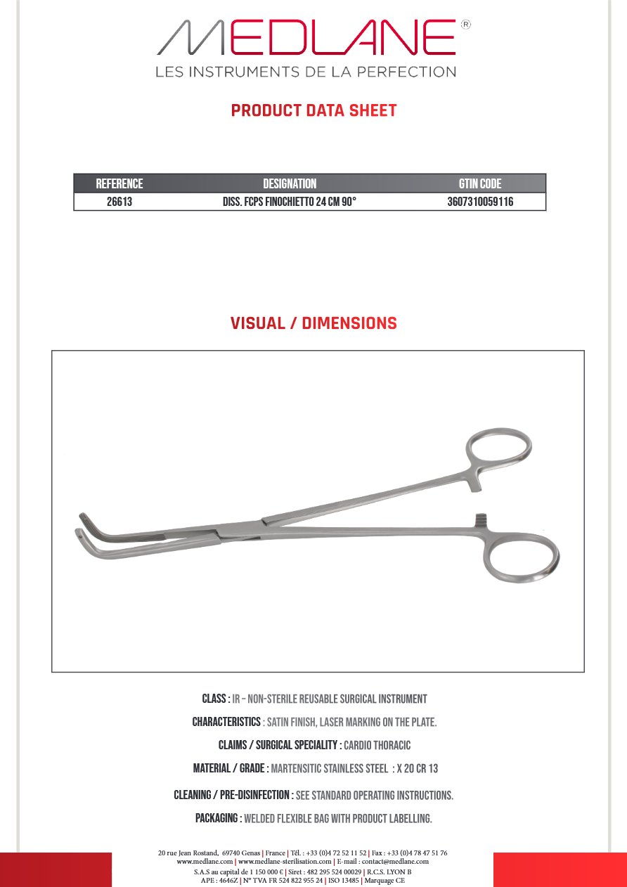 Passe Fils Finochietto 240 mm Coude 90° — REF 26613