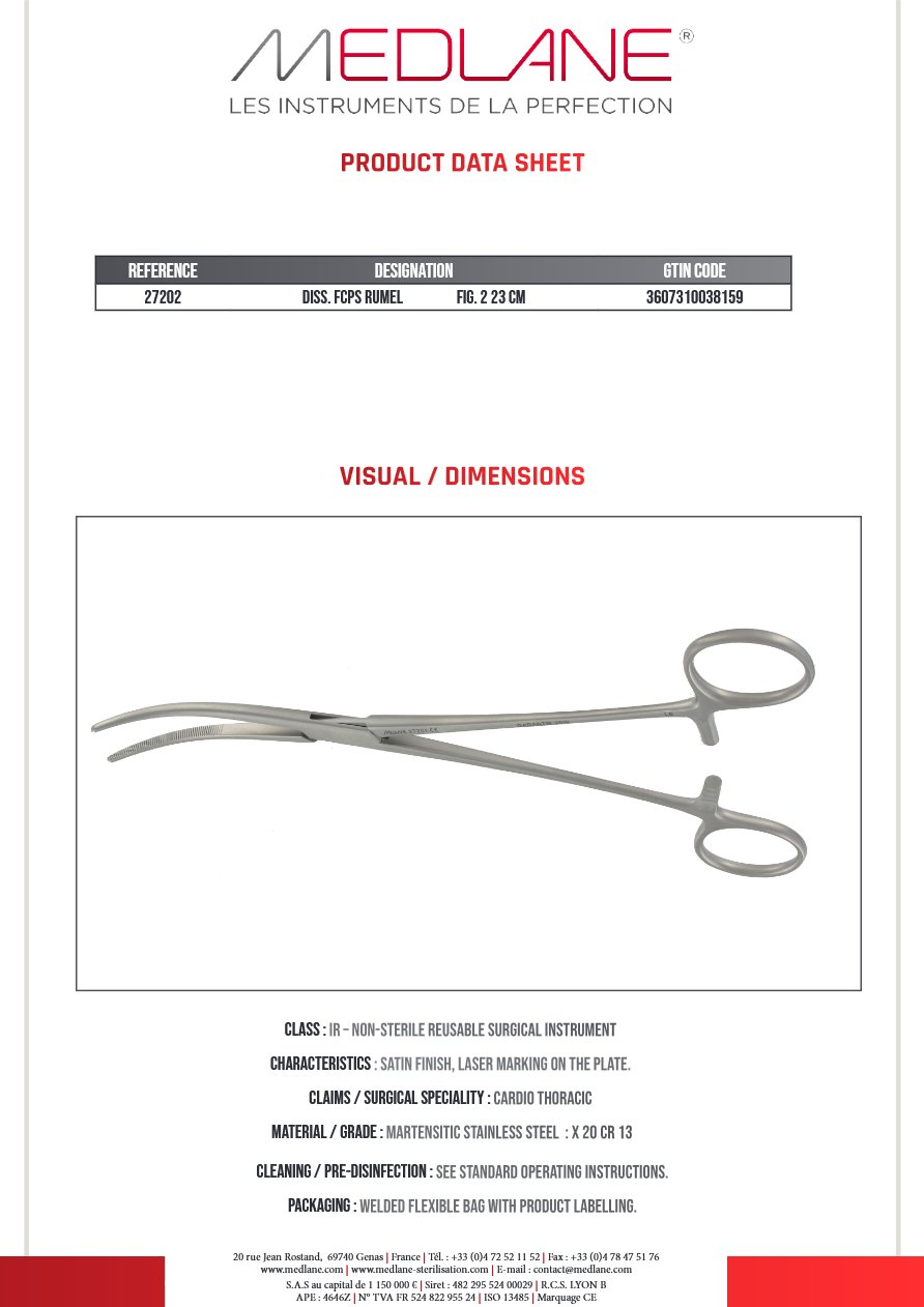 Passe Fils Rumel 230 mm Figure 2 — REF 27202P