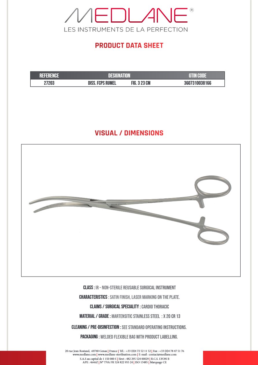 Passe Fils Rumel 230 mm Figure 3 — REF 27203P