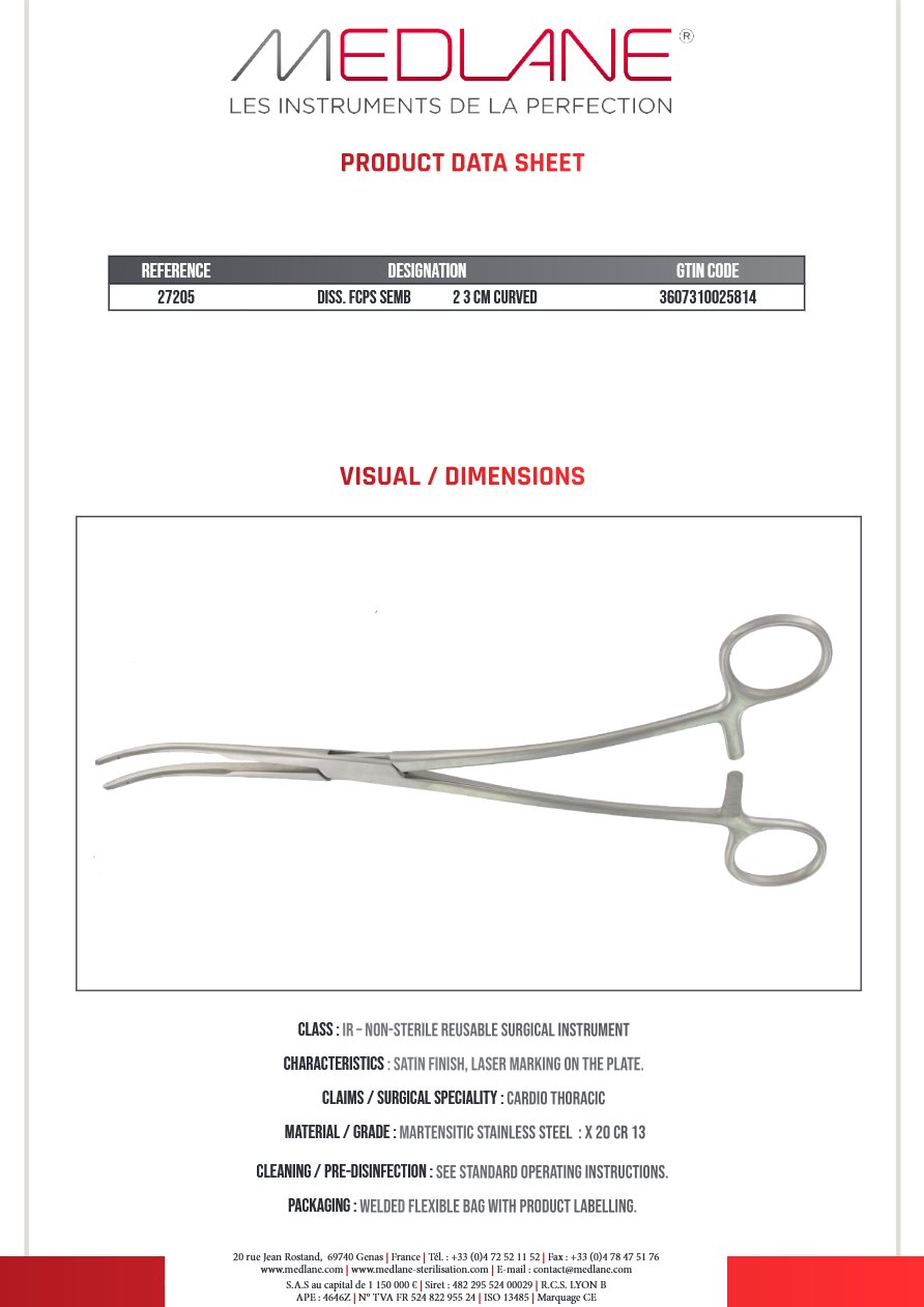 Passe Fils Semb 230 mm Courbe — REF 27205P