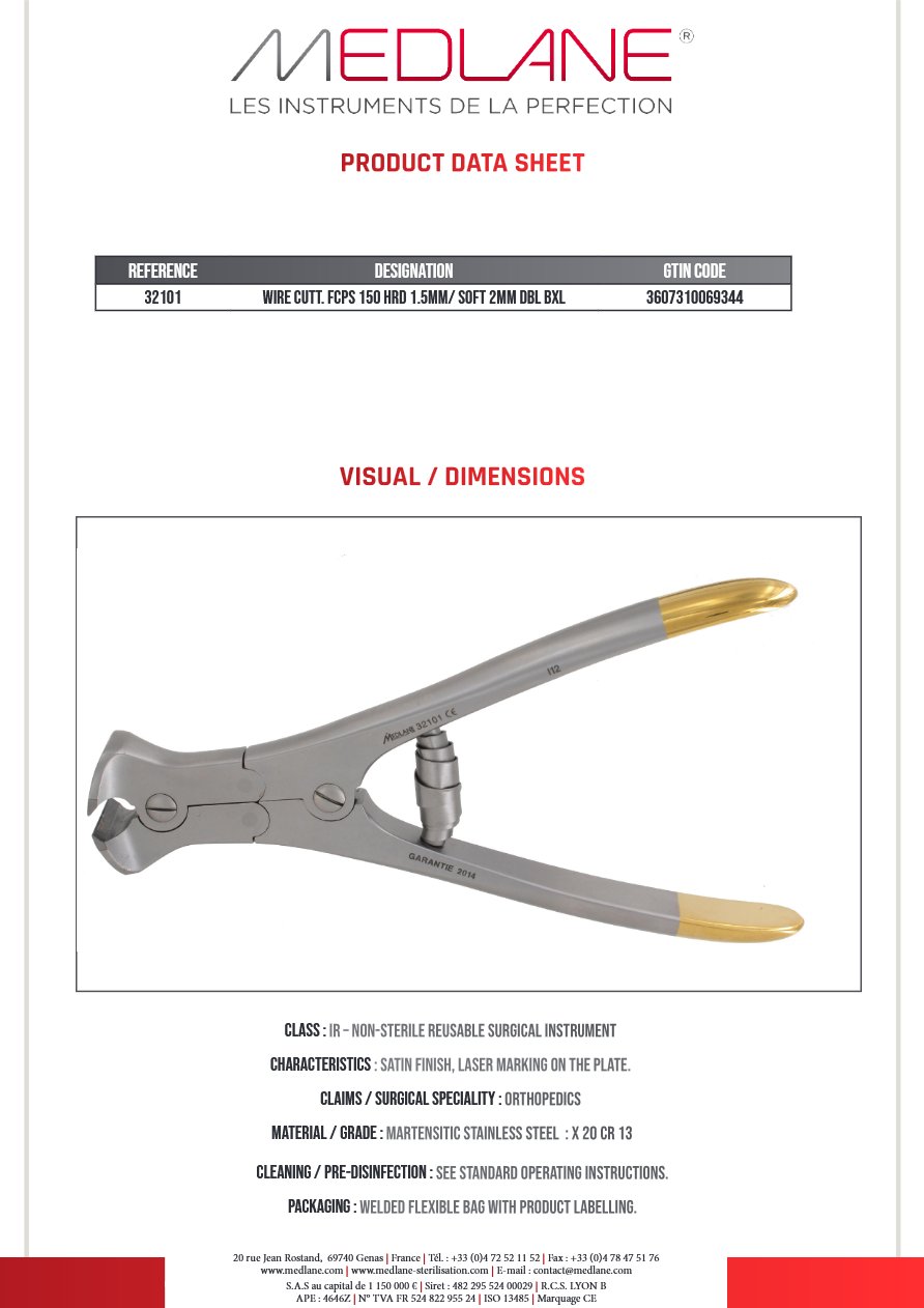 Pince Fils Coupe 150 D.max 1,5 mm Dbl Artic. — REF 32101