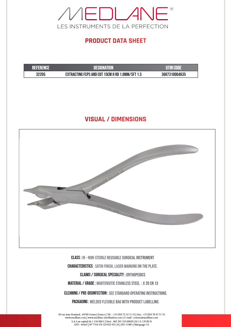 Pince Fils Extraction et Coupe 150 mm — REF 32205