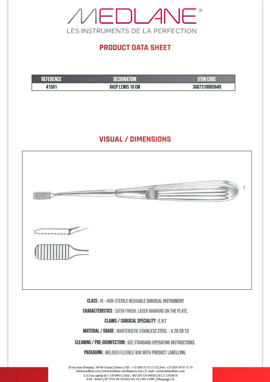 Rape Lewis 180 mm — REF 41501
