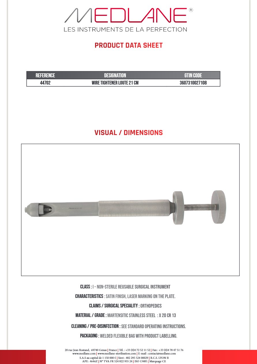 Serre Fil Loute 210 mm — 44702P