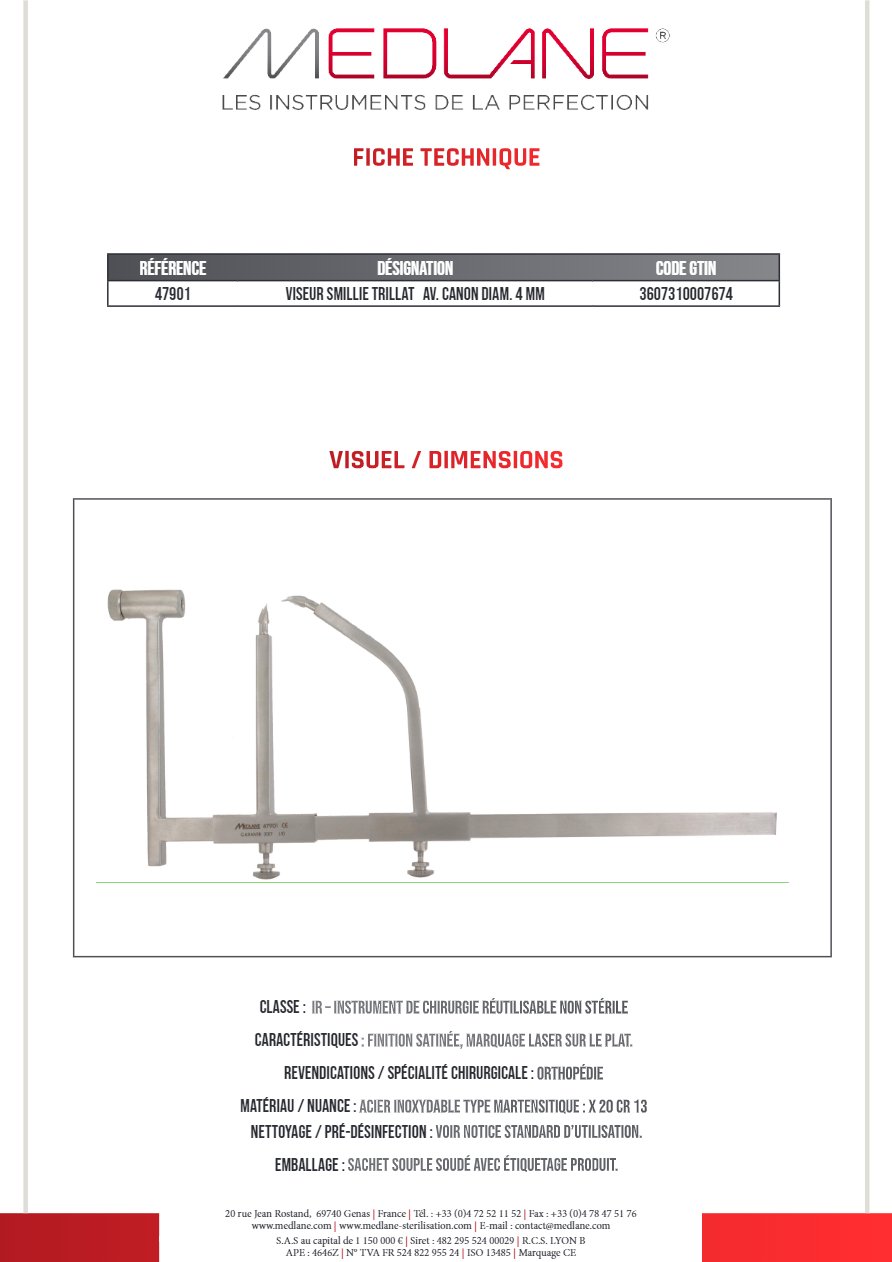 Viseur Smillie Trillat Avec Canon Diamètre 4 mm — REF 47901