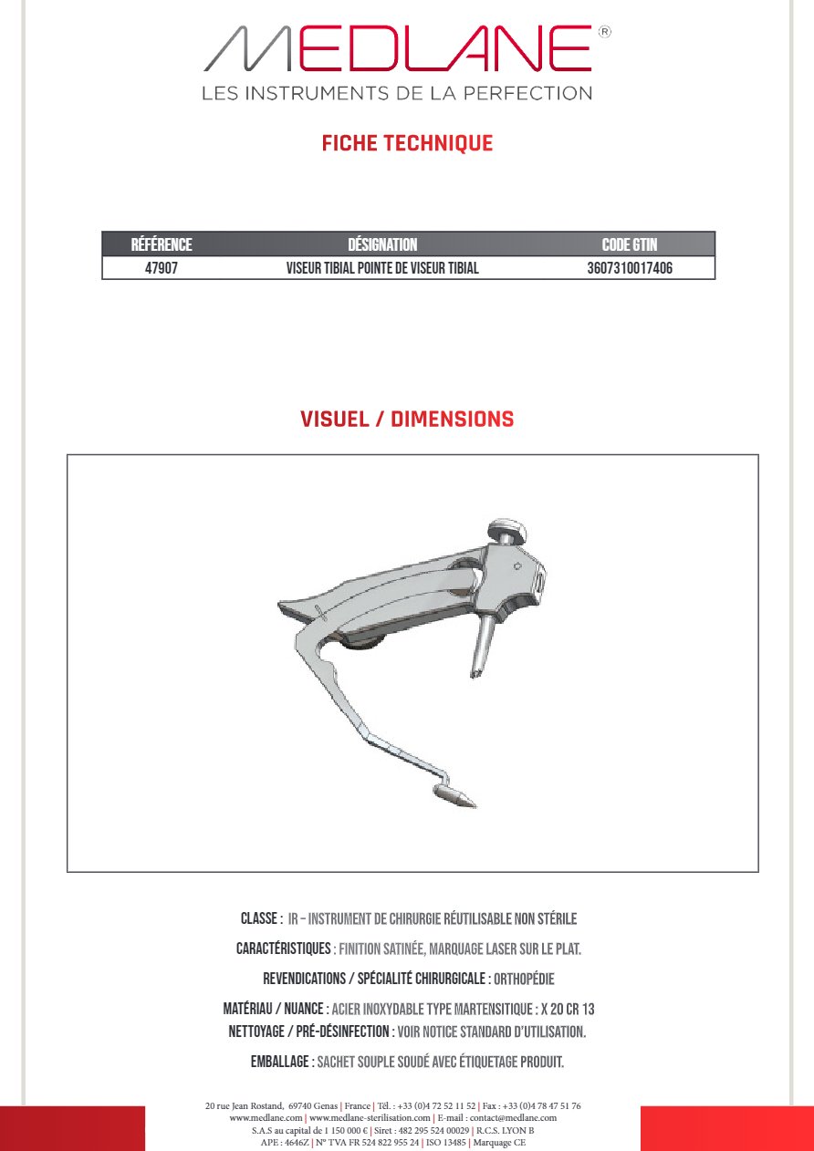 Viseur Tibial Pointe de Viseur Tibial — REF 47907