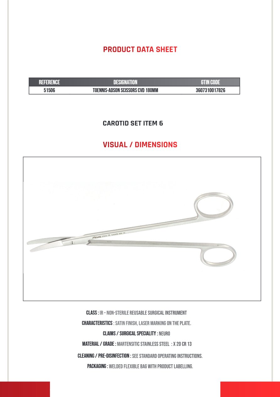 Ciseaux Neuro Toennis-adson Courbe 180MM — REF 51506