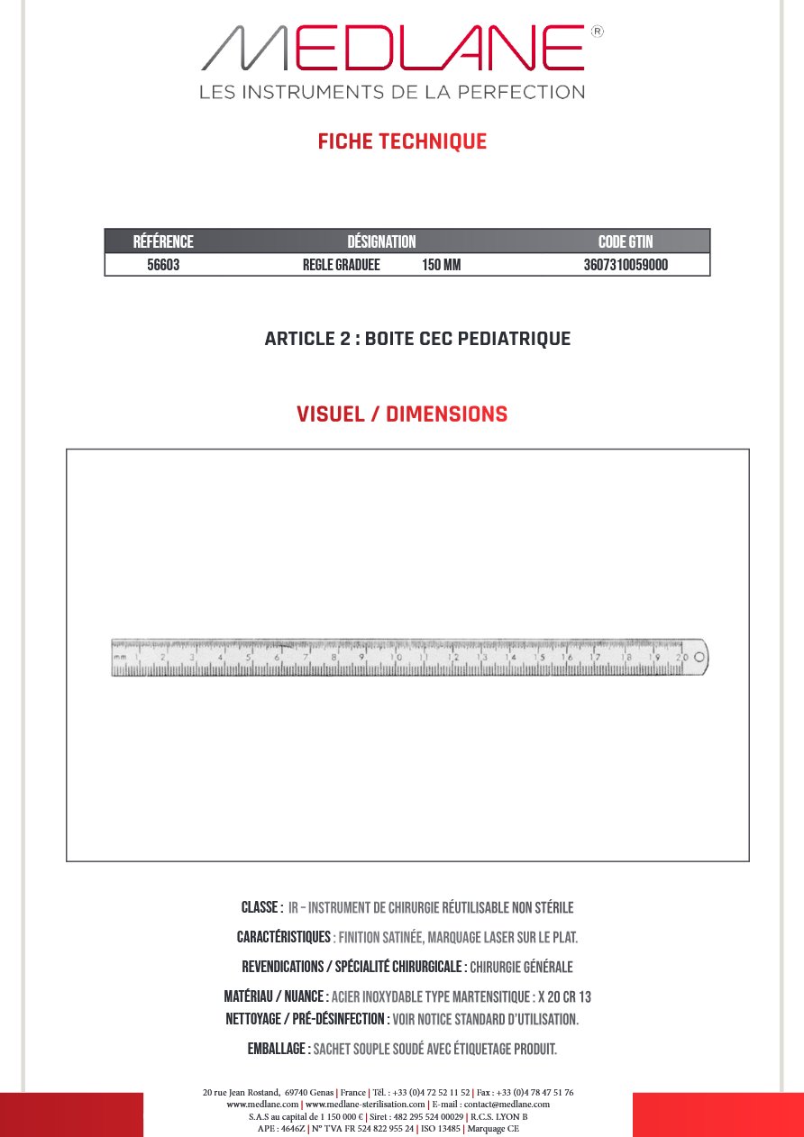 Regle Graduee 150 mm — 56603