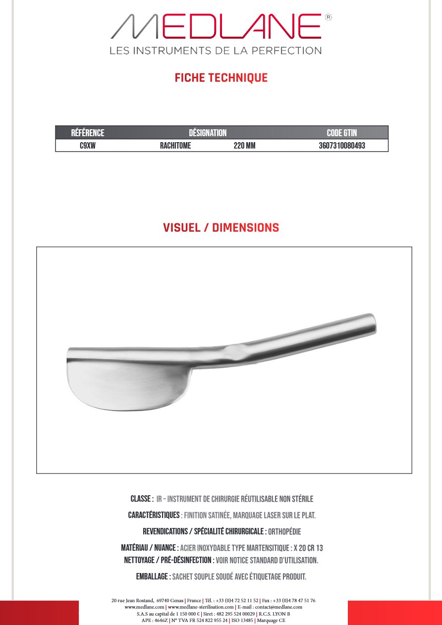 Rachitome 220 mm — REF C9XW