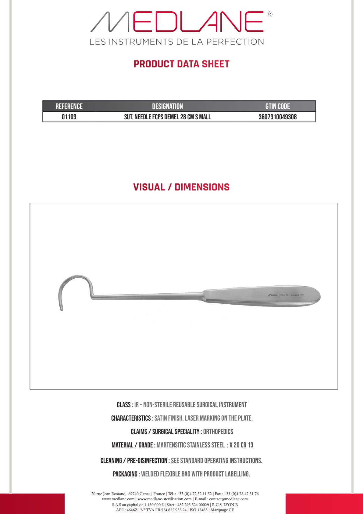 Conteneur 300X135X123MM Mini Cuve Perforé Seule Gamme H — REF H1103