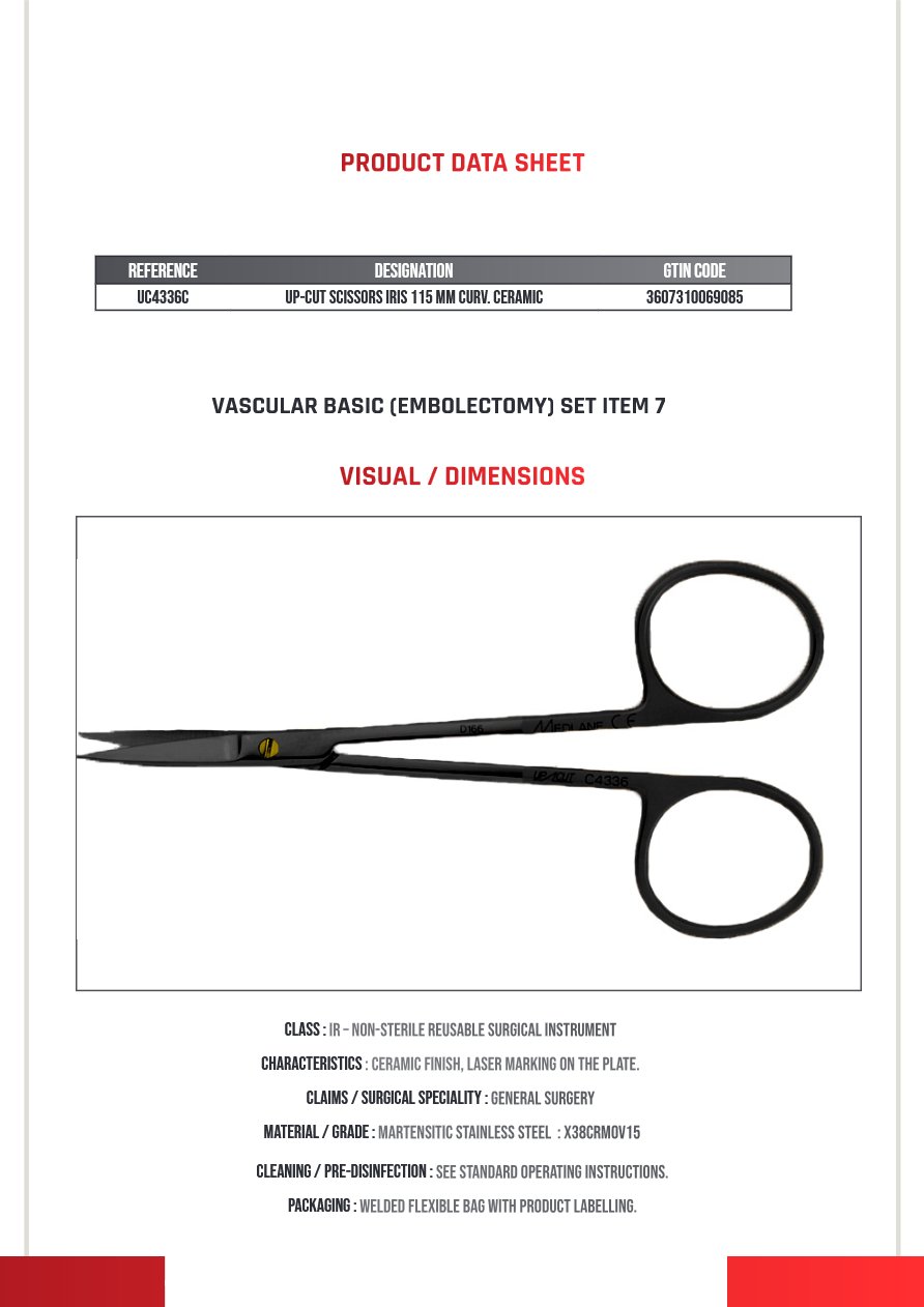Up-cut Scissors Iris 115 Mm Curv. Ceramic — REF UC4336C