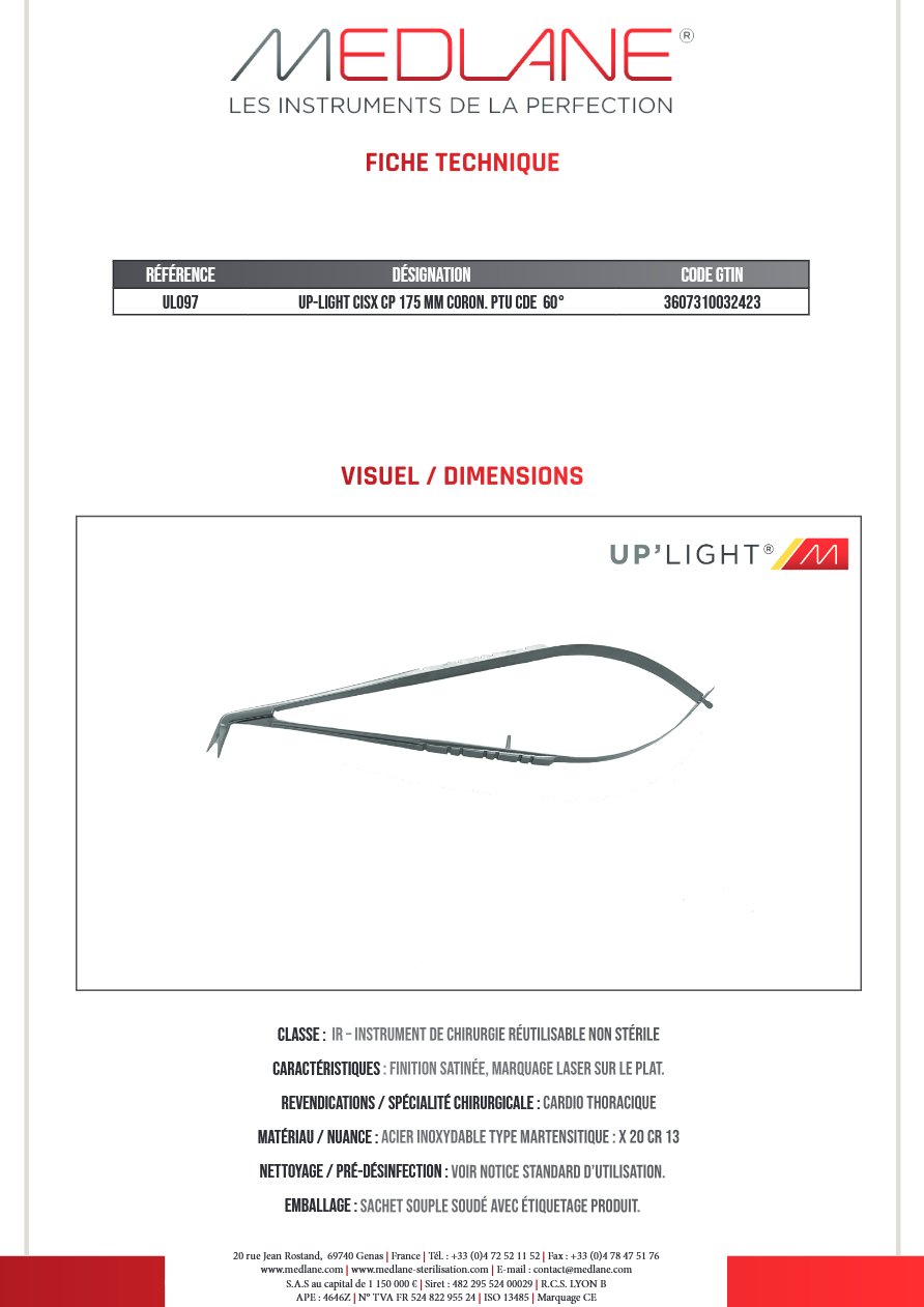 Up-light Cisx Cp 175 Mm Coron. Pointu Cde 60° — REF UL097