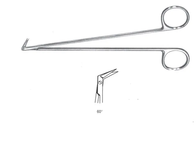 Scissors vascular Dietrich 180 mm 60°CDE fine — REF 06403