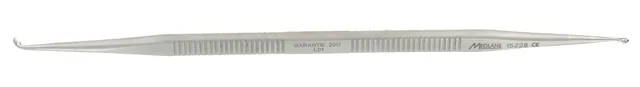 Ent curette aural House 15 cm bent — REF 15228