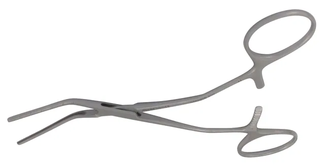 Vascular clamp pediatric Cooley small angled B 14.5 cm — REF 11911