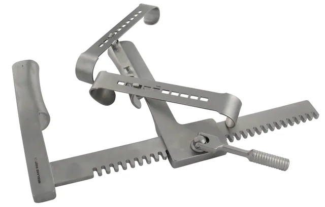 Retractor thoracic Mitralcarpentier adult 1VALVE Fixed 2VALVES hook — REF 24005