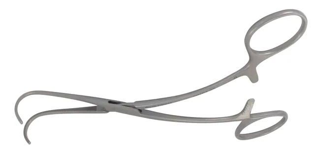 Vascular clamp pediatric Castaneda curved 3 15 cm — REF 11808P