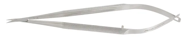 Micro scissors shaft round 130 mm straight — REF 04907