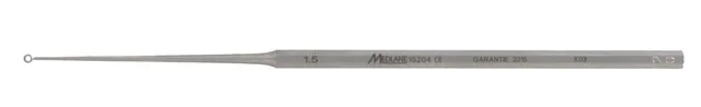 Ent curette aural Buck 15.5 cm X 1.5 blunt — REF 15204