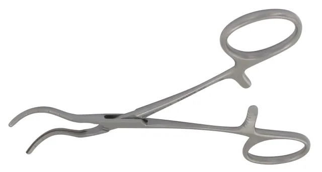 Vascular clamp pediatric Cooley small curved 14 cm — REF 12005