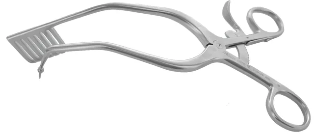 Retractor self-retaining spine Knighton Shp T. Left 32X180 — REF 23504