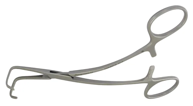 Vascular clamp pediatric Cooley small angled F 13.5 cm — REF 11915