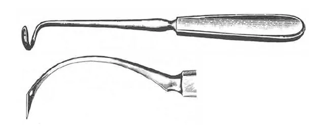 Aiguille Suture passe Fils Doyen Courbes Delicate 185MM — REF 01109