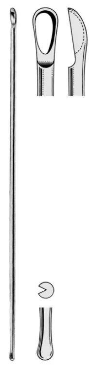 Gall stainless curette Moynihan flexible . 28 cm — REF 14703