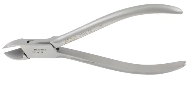 Wire cutting forceps 140 Hrd 1.0 mm/ Soft 1.5 mm tungsten carbide — REF 32006
