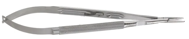 Porte Aiguille micro Jacobson Corps Rond Fort 190 mm Droit Verrou Mors Diamètre-insert 12 X 2,0 X 3,0 mm — REF 40641