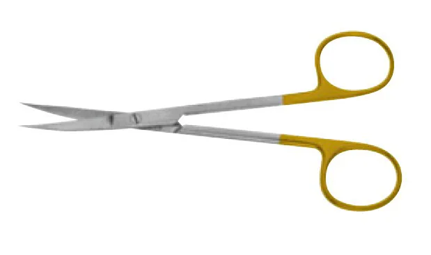 Scissors ENT. Goldman Fox 130 mm angled crante tungsten carbide — REF 05306
