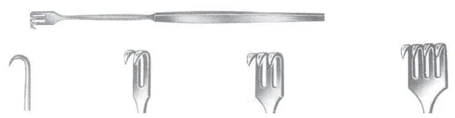 Retractor /handle Volkmann small handle 4 T blunt 16 cm — REF 19912P
