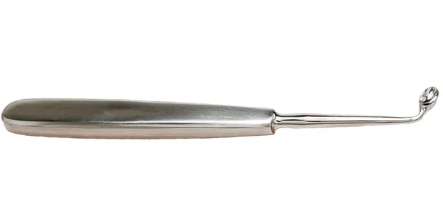Ent curette Sinus Moore angled Lt 18 cm X 5 mm — REF 15402