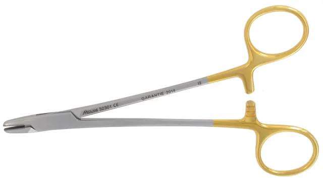 Grasping wire forceps Berry needle Holder tungsten Carbide. 15 cm — REF 32301P