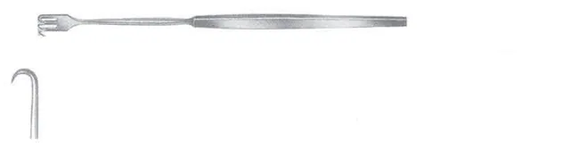 Retractor /handle Volkmann small handle 1 T blunt 16 cm — REF 19909P