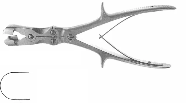Bone rongeur Dbl Bx Sauerbr. 3 0 cm straight round — REF 32804