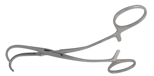 Vascular clamp pediatric Cooley small angled H 14 cm — REF 11917