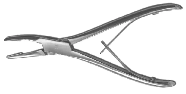 Bone rongeur Single Olivecrona 20 cm 4 mm V.curved — REF 33306