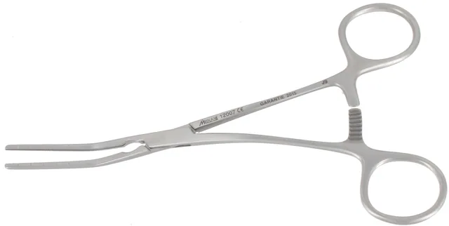 Vascular clamp pediatric Cooley Lrg angled 16 cm — REF 12007