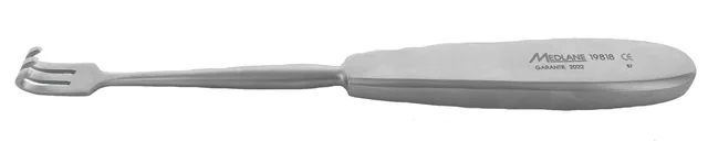 Retractor /handle Volkmann Lrg handle 3 T blunt 22 cm — REF 19818P